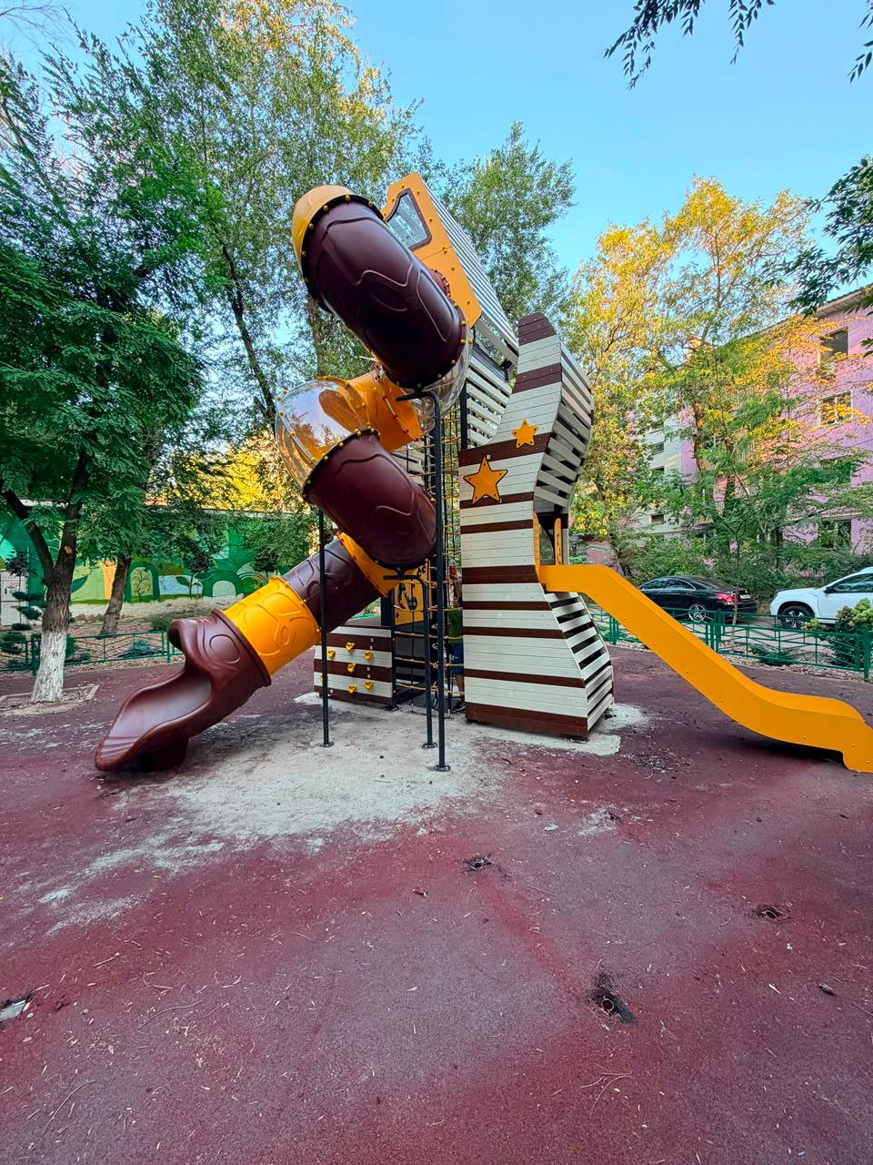 Sculptural tower park, Almaty, Kazakhstan